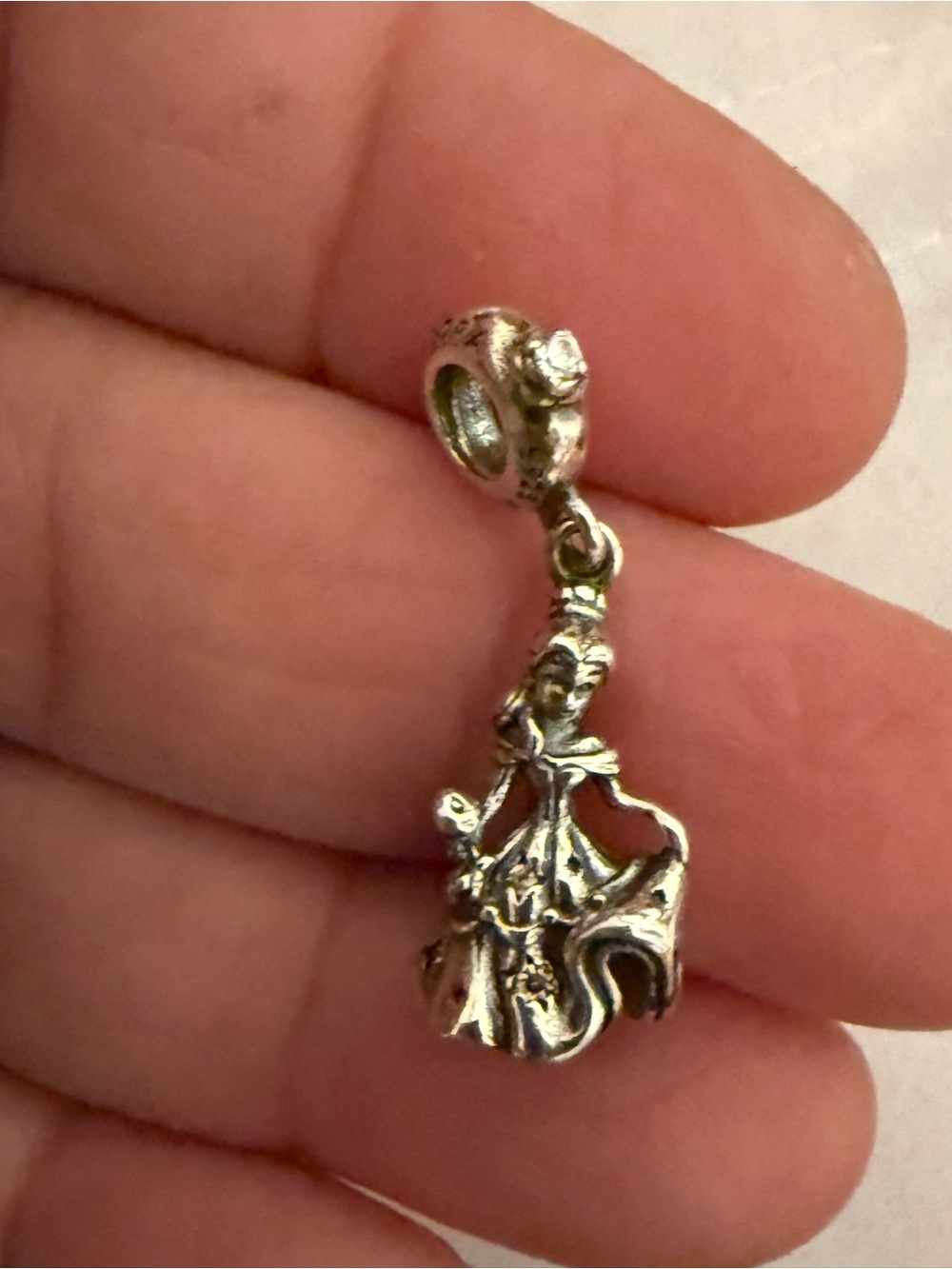 Pandora Silver Belle and Beast Dancing Charm Bracelet Charm - Picture 8 of 8